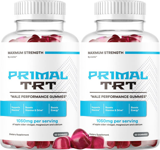 Primal TRT Men’s Supplement Gummies 2 Pack 120 Gummies