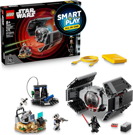 LEGO Star Wars SMART Play Darth Vader’s TIE Fighter Set – Interactive SMART Brick Toy for Kids 8+, Gift Idea – 75421