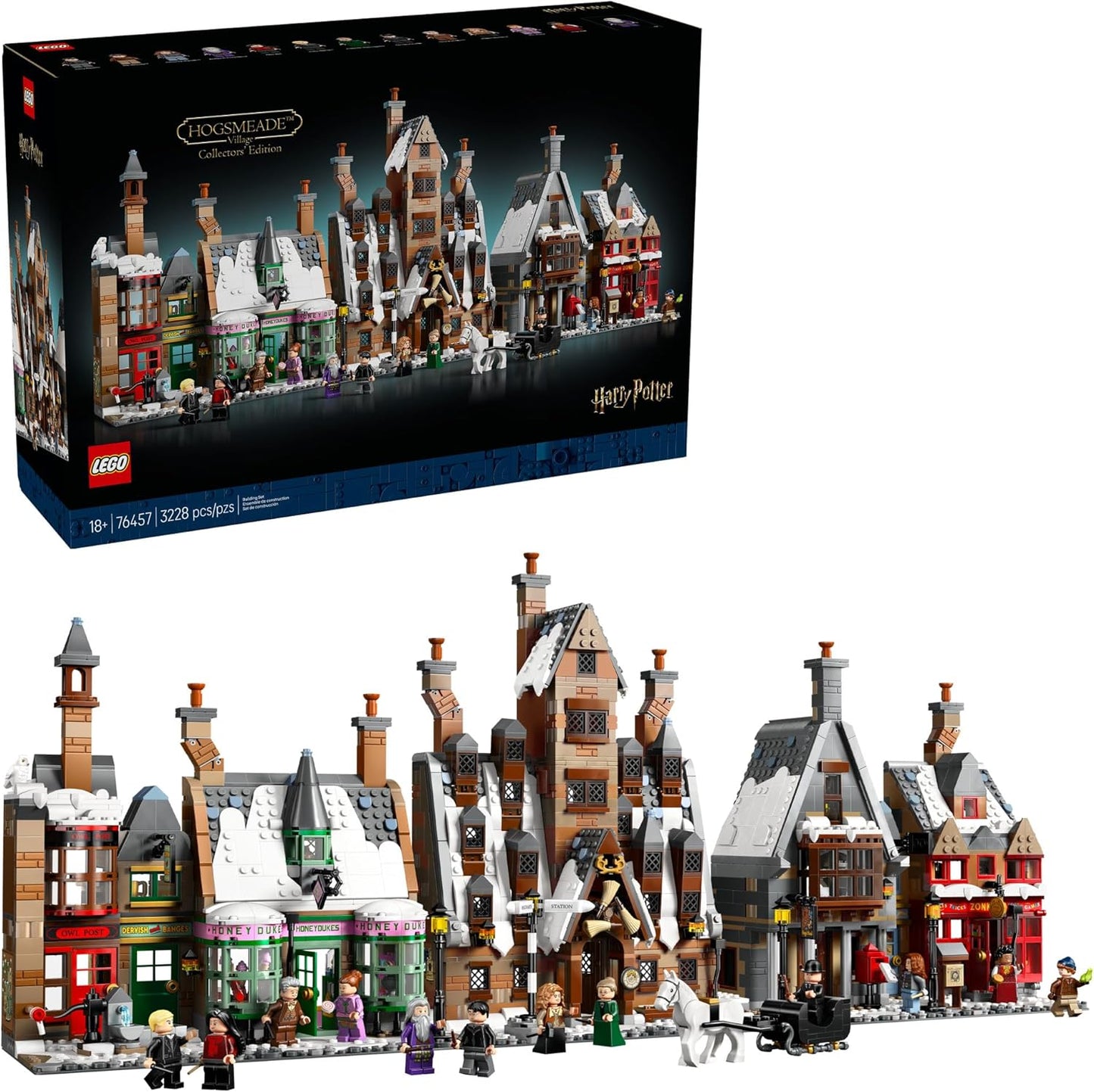 LEGO Harry Potter Hogsmeade Village Collectors' Edition – 18+ Building Set with 12 Minifigures, Gift for Fans – 76457
