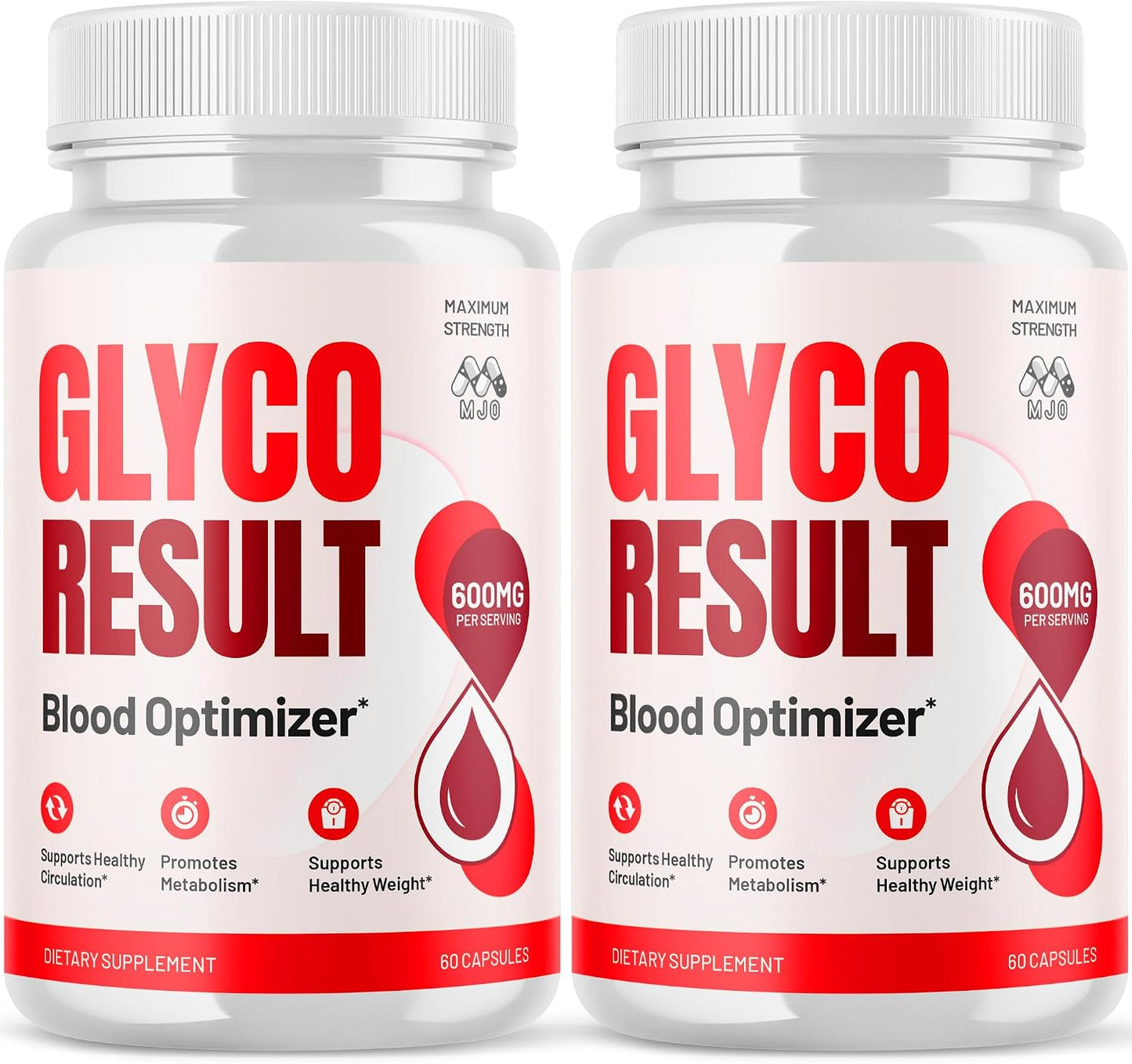 MJO Glyco Result Supplement Capsules with Natural Ingredients & Multivitamins 120 Capsules (2 Pack)