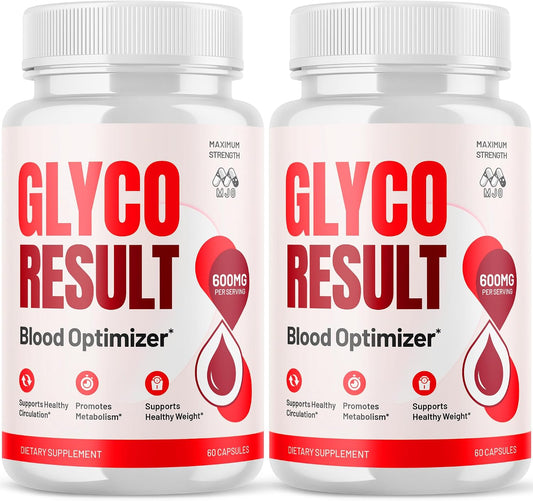 MJO Glyco Result Supplement Capsules with Natural Ingredients & Multivitamins 120 Capsules (2 Pack)