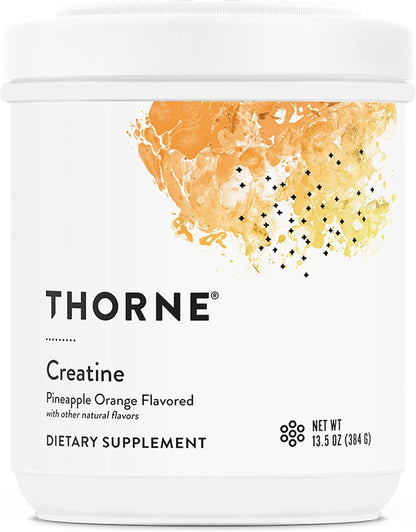 THORNE Micronized Creatine Monohydrate Powder Pineapple Orange 60 Servings
