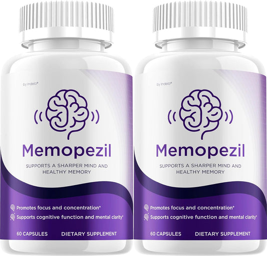Memopezil Brain Health Support Supplement 2 Pack 120 Capsules