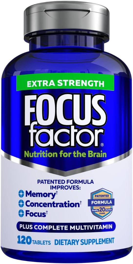 Focus Factor Adults Extra Strength Brain Health Multivitamin 120 Count
