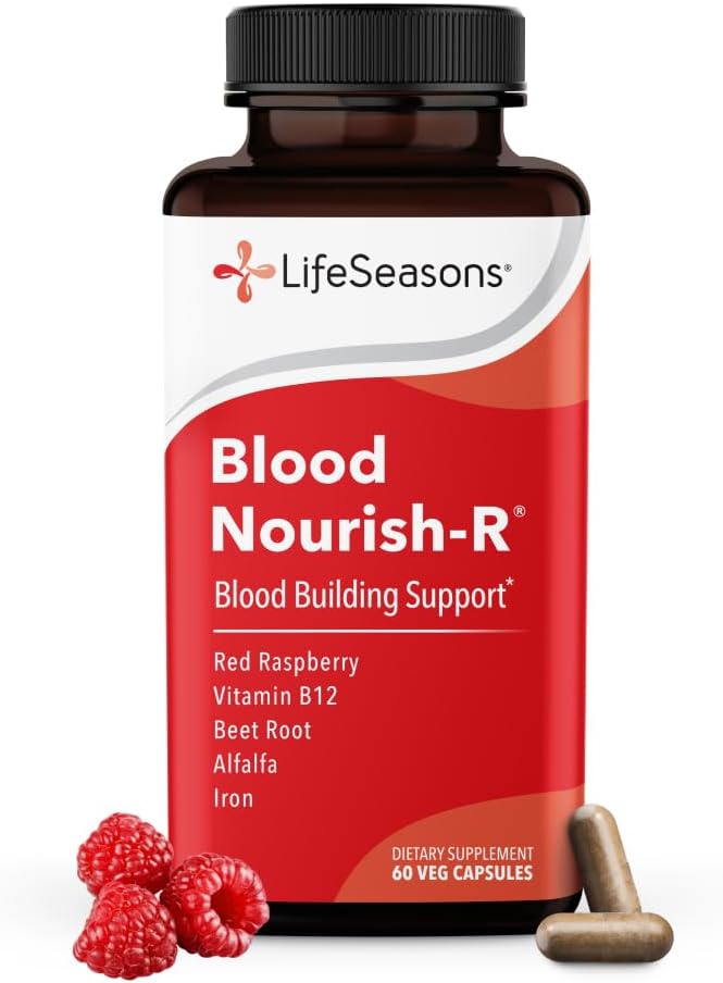 LifeSeasons Blood Nourish-R Iron Supplement with Beet Root and Vitamin B12 60 Capsules