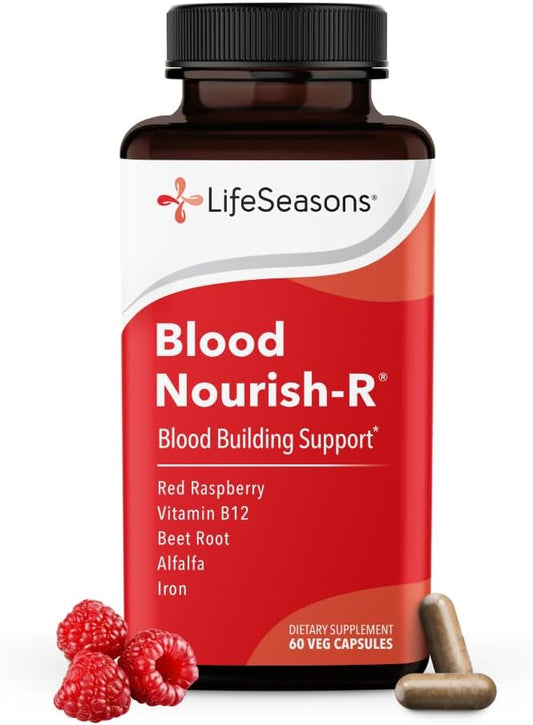 LifeSeasons Blood Nourish-R Iron Supplement with Beet Root and Vitamin B12 60 Capsules
