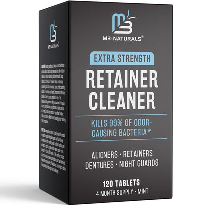 M3 Retainer Cleanser Tablets Mint Denture and Mouth Guard Cleaner 4 Month Supply