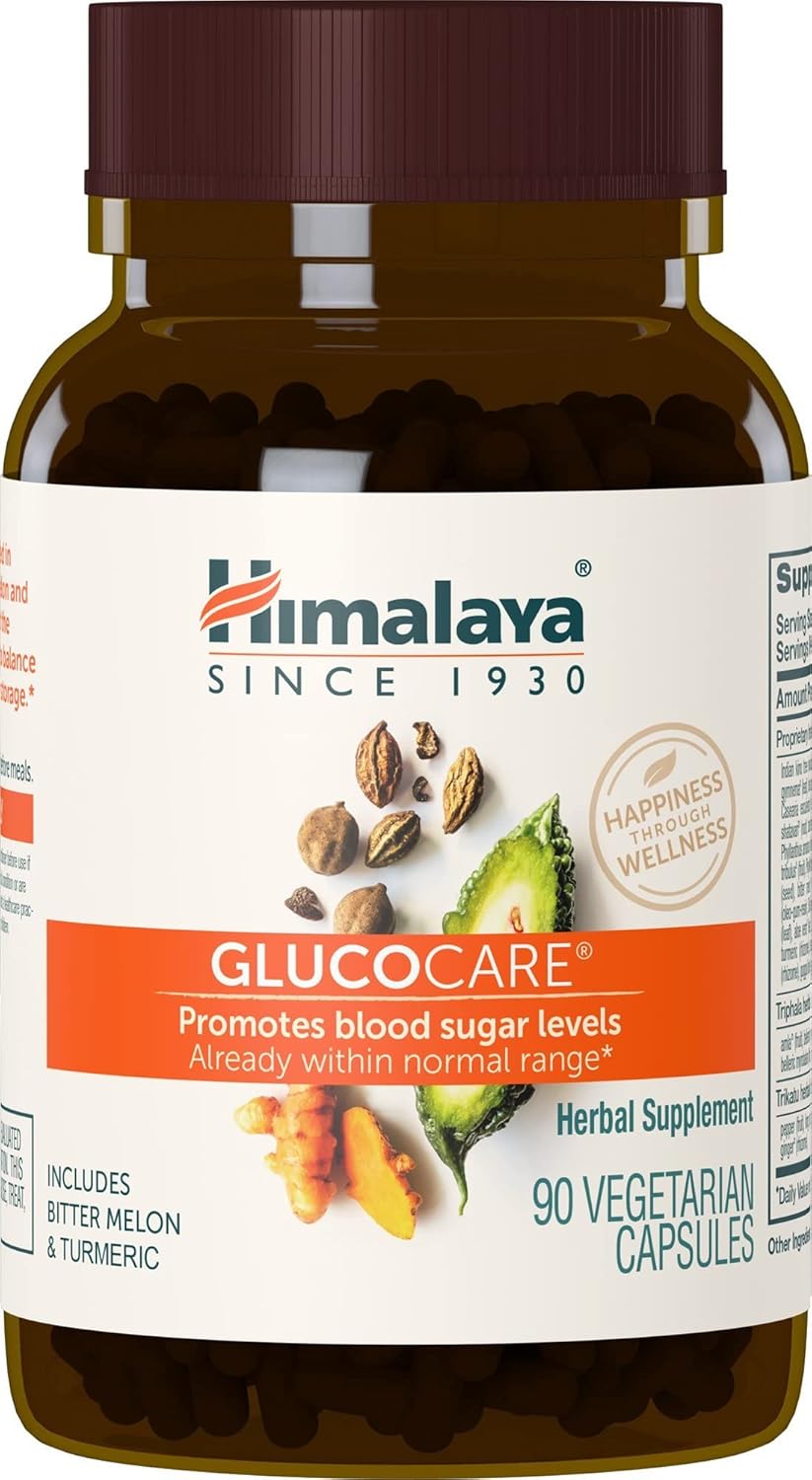 Himalaya GlucoCare Herbal Glucose Support Supplement 90 Vegan Capsules