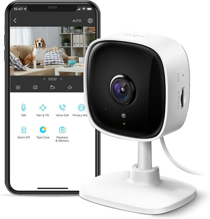 TP-Link Tapo Indoor Security Camera 1080p with Night Vision and Two-Way Audio C100
