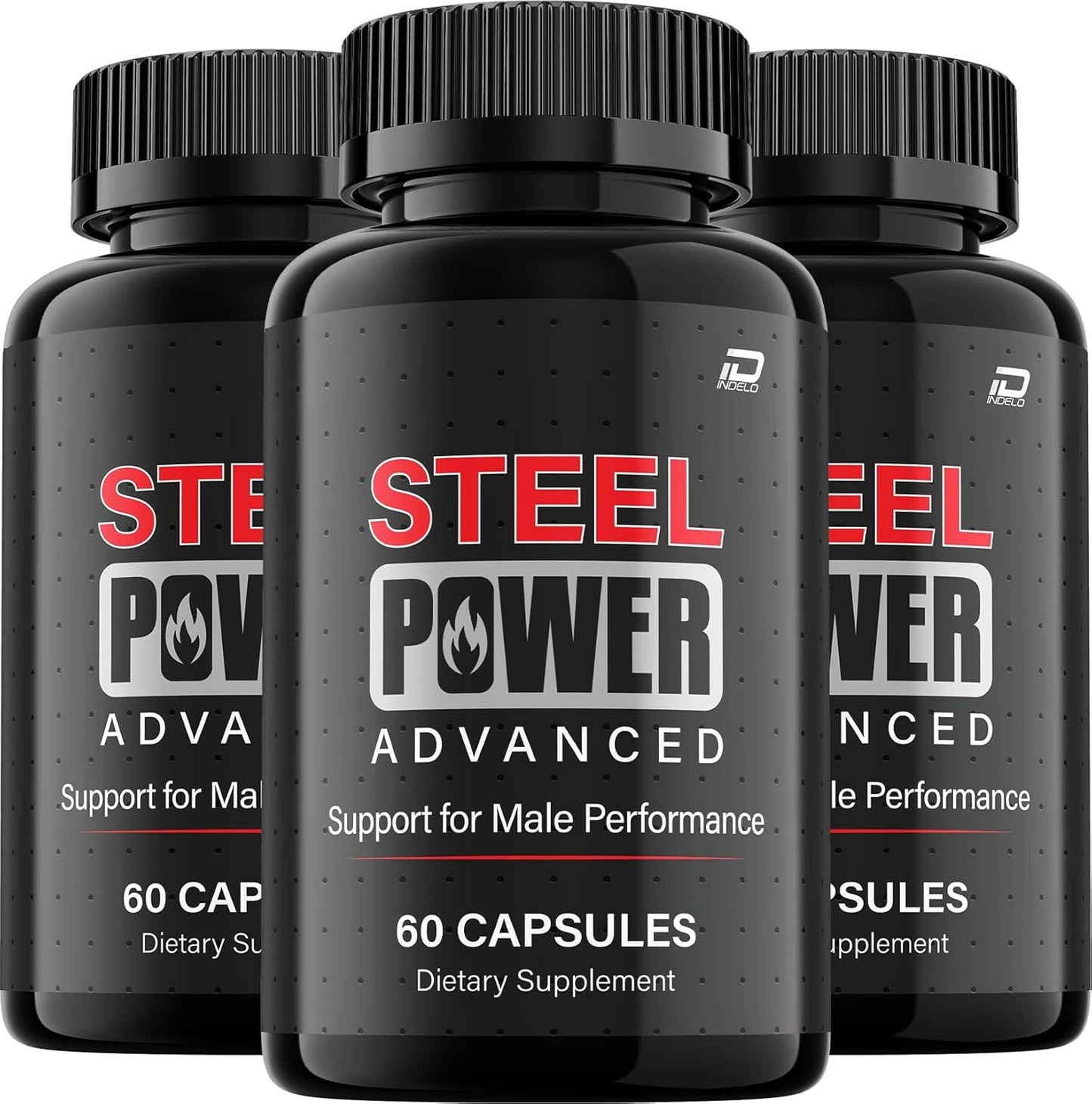 Steel Power Capsules for Men Daily Supplement 3 Pack 180 Capsules