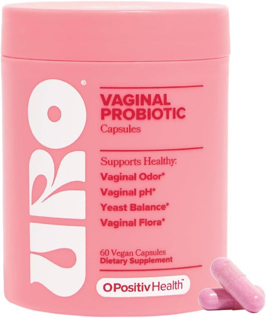 O Positiv URO Vaginal Probiotics for Women – pH Balance with Prebiotics & Lactobacillus, 60 Count