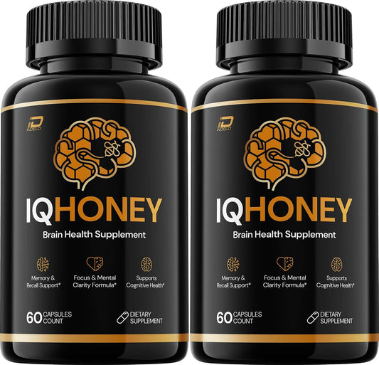 IQHoney Dietary Supplement Capsules Natural Blend 120 Capsules 2 Pack