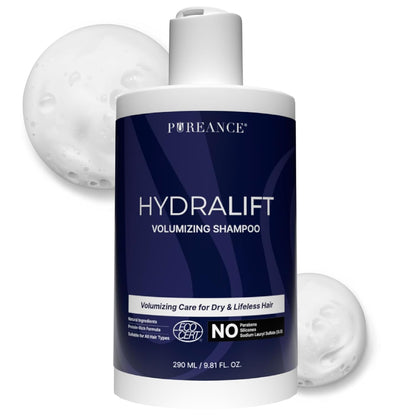 Pureance Hydralift Volumizing Shampoo with Wheat Protein, Betaine, Glycerin & Aloe 9.81 fl oz