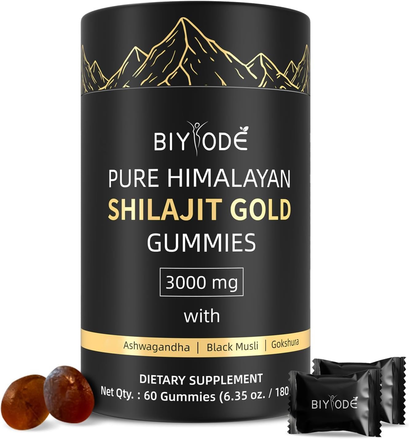 Shilajit Gummies with Ashwagandha Gokshura Fulvic Acid No Added Sugar