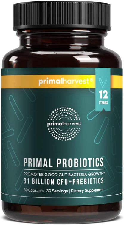 Primal Harvest Daily Probiotic 12 Strains Capsules 30 Count