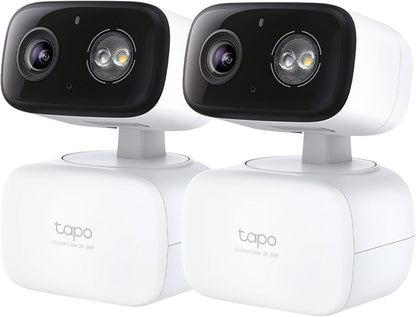 TP-Link Tapo 2K Pan Tilt Wired Security Camera Indoor Outdoor 2 Pack C216