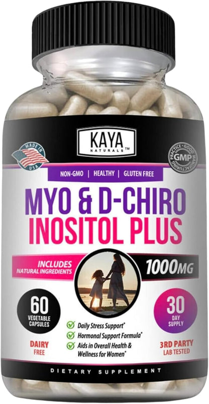 Kaya Naturals Myo & D-Chiro Inositol Plus Vitamin B8 Support 60 Capsules