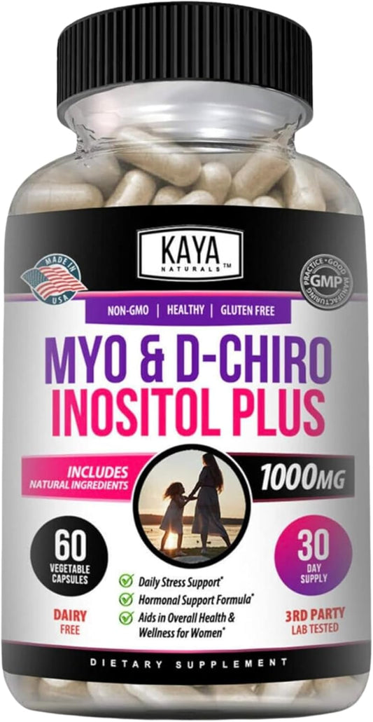 Kaya Naturals Myo & D-Chiro Inositol Plus Vitamin B8 Support 60 Capsules