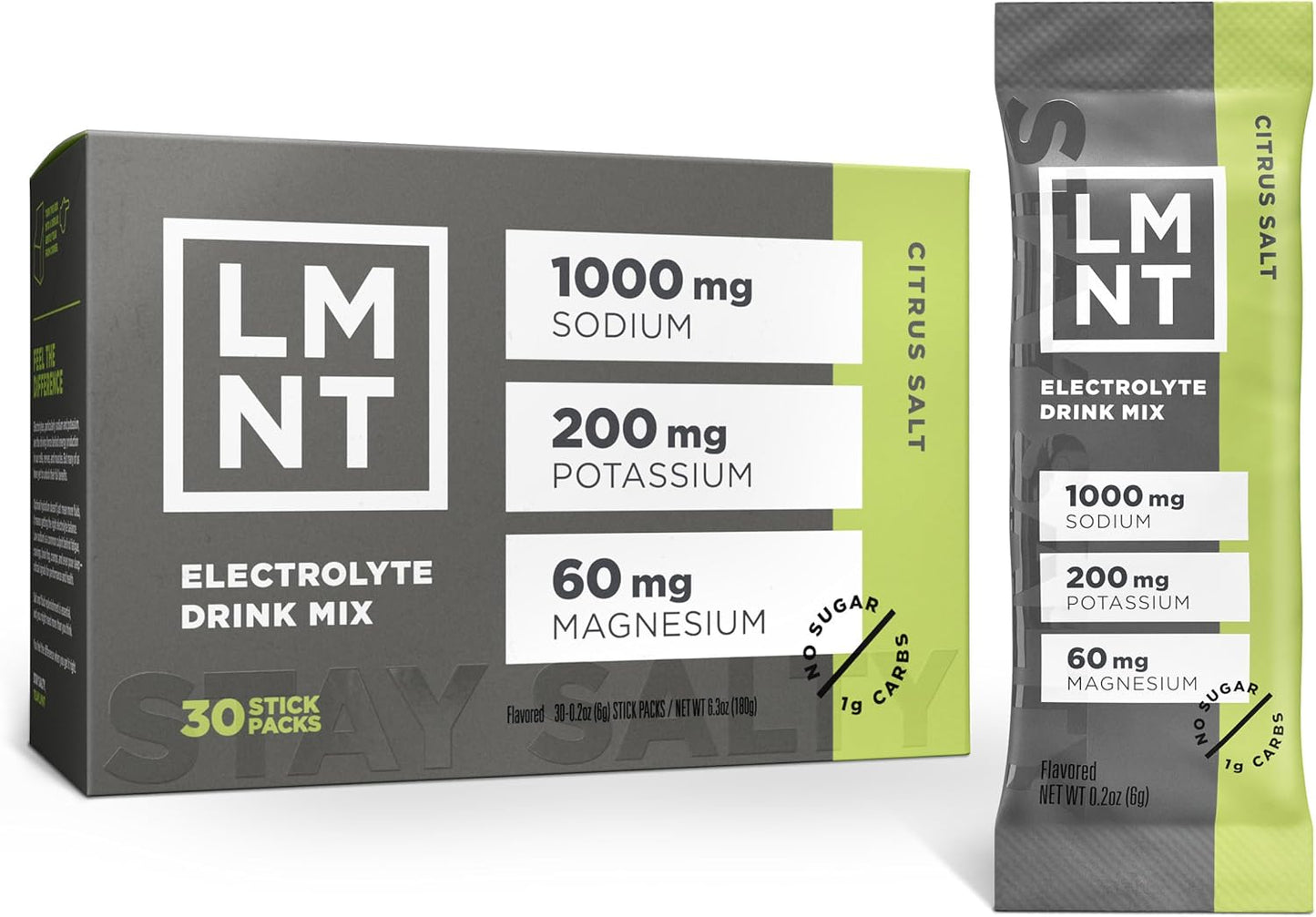 LMNT Zero Sugar Electrolytes Citrus Salt Drink Mix 30 Count