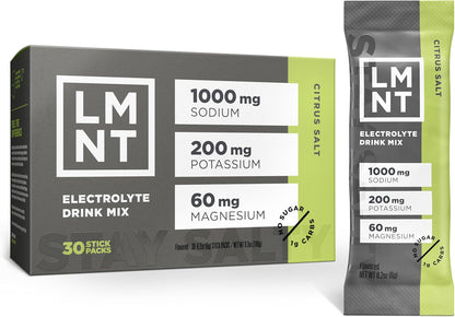 LMNT Zero Sugar Electrolytes Citrus Salt Drink Mix 30 Count