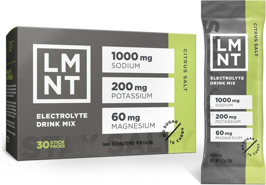 LMNT Zero Sugar Electrolytes Citrus Salt Drink Mix 30 Count