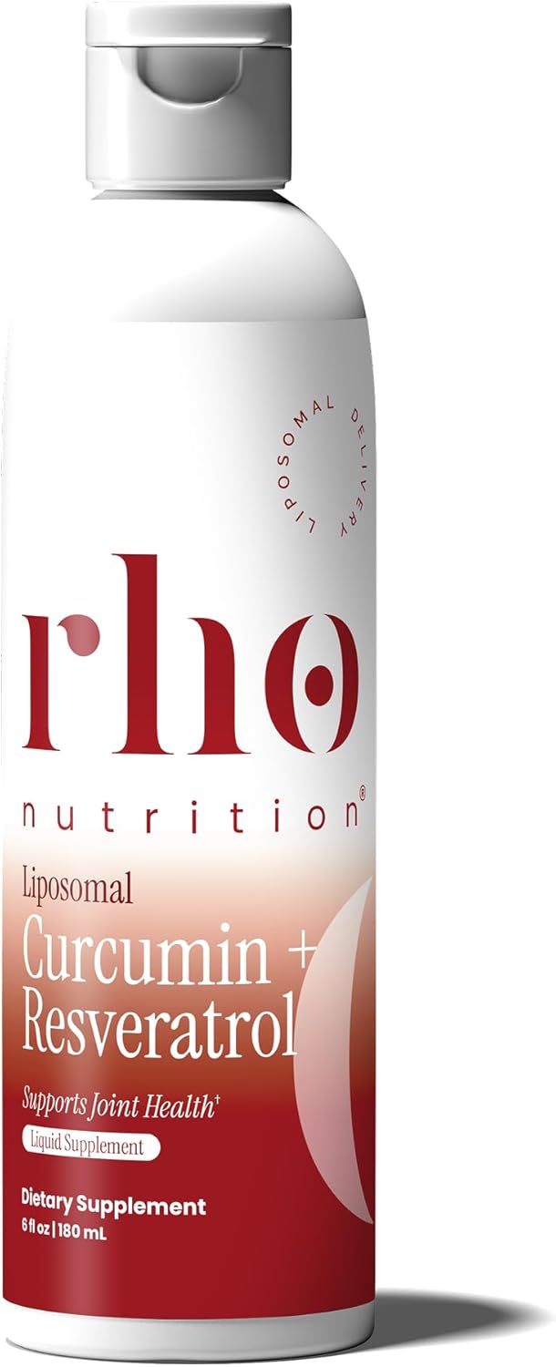 Rho Nutrition Liposomal Curcumin + Resveratrol Liquid – High Absorption Dietary Supplement, 1 Bottle-120ml
