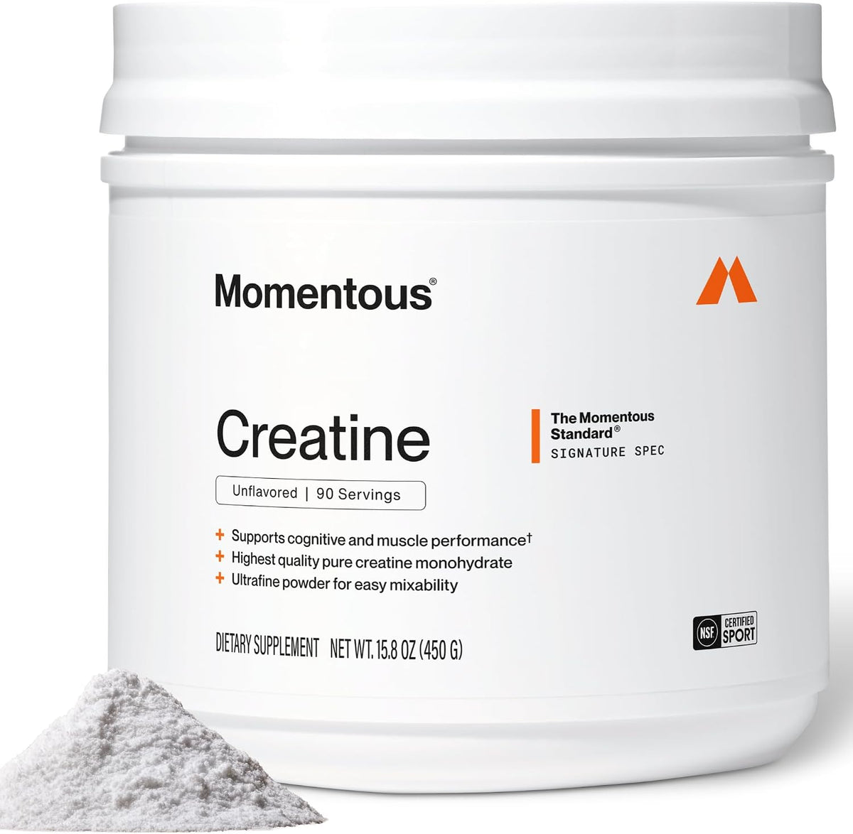 Momentous Creatine Monohydrate Powder 90 Servings