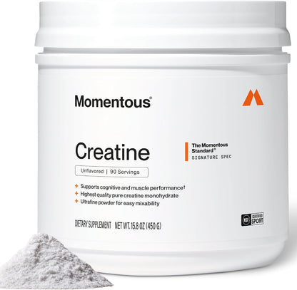 Momentous Creatine Monohydrate Powder 90 Servings