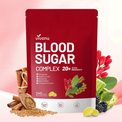 VivoNu Blood Sugar Complex Capsules Cinnamon Turmeric Black Pepper Vegan
