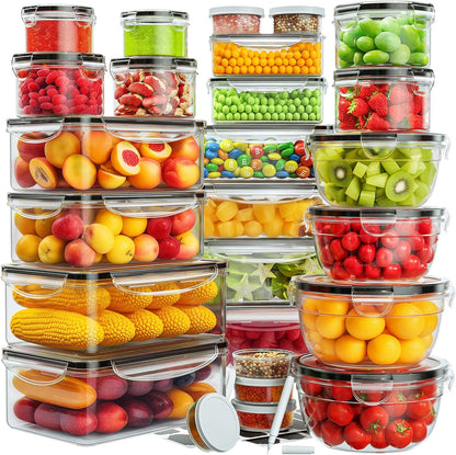 Food Storage Containers Airtight Plastic Meal Prep Set with Lids 52 Piece