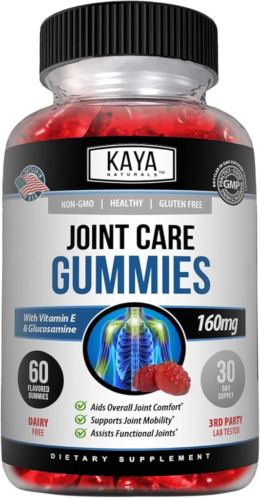 Kaya Naturals Mobility Care Gummies Glucosamine Flexibility Support 60 Count
