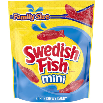 SWEDISH FISH Mini Soft Chewy Candy Family Size 1.8 lb Bag