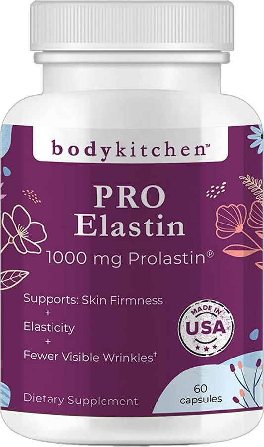 Body Kitchen Pro Elastin Peptides 1000 mg Marine-Derived Supplement 60 Capsules