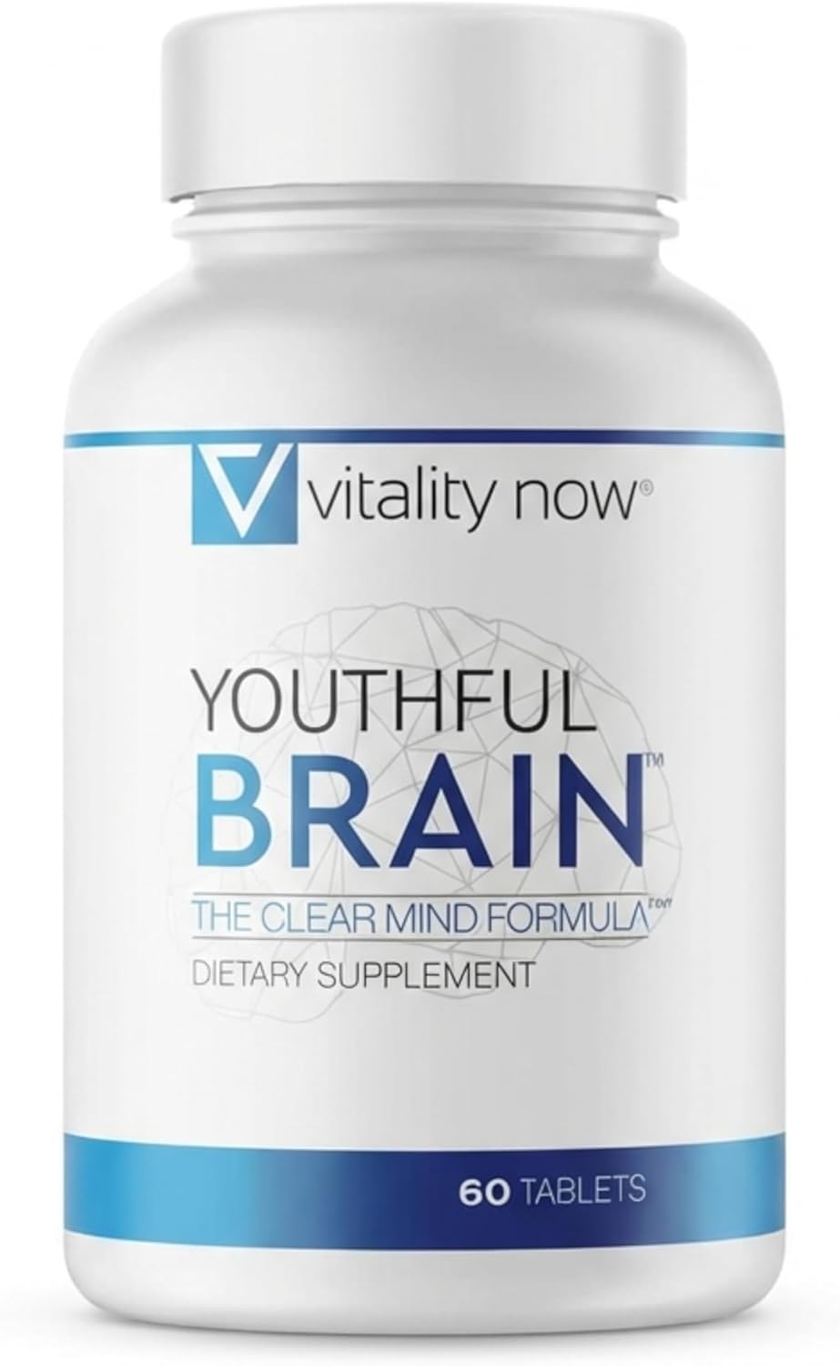 Youthful Brain Memory and Brain Health Support Tablets 60 Count