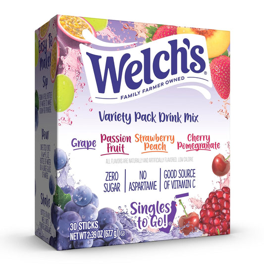 Welch’s Singles To Go Variety Pack Powdered Drink Mix 30 Servings