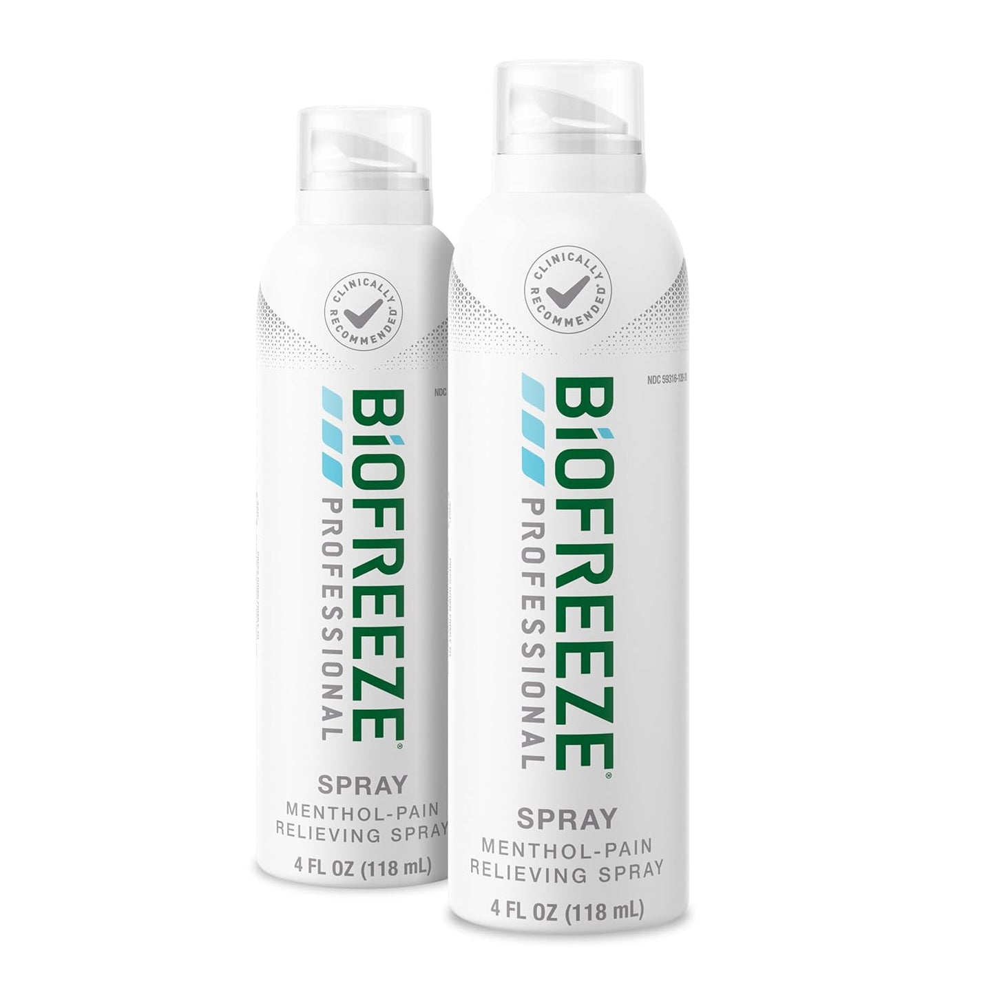 Biofreeze Professional Menthol Pain Relief Spray 4 fl oz (Pack of 2) – Cooling Spray for Sore Muscles & Joint Pain