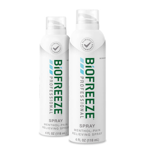 Biofreeze Professional Menthol Pain Relief Spray 4 fl oz (Pack of 2) – Cooling Spray for Sore Muscles & Joint Pain