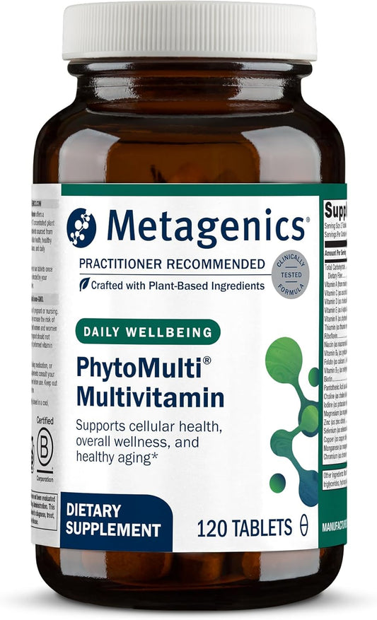 Metagenics PhytoMulti Multivitamin Tablets Without Iron with Vitamins, Minerals and Phytonutrients 120 Count