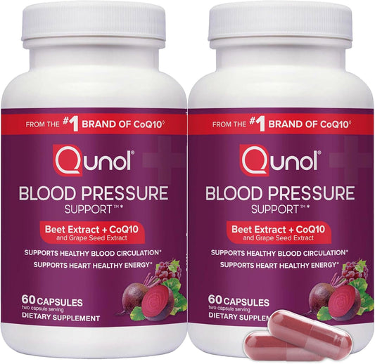 Qunol Beet Root, CoQ10 & Grape Seed Extract Capsules – 60 Count (Pack of 2)
