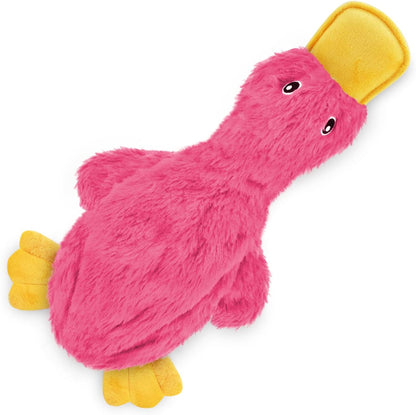 Best Pet Supplies Squeaky Dog Toy Crinkle Duck Light Pink Large