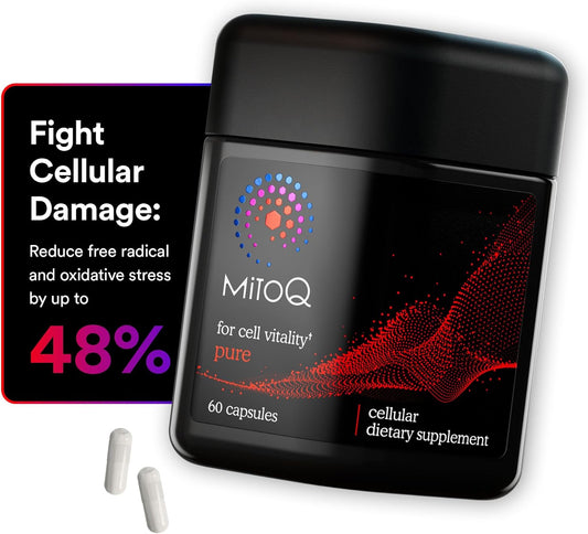 MitoQ Pure Mitochondria Supplement Capsules 60 Count