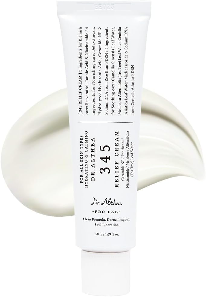 Dr. Althea 345 Relief Cream 50 ml – Face Moisturizer with PDRN & Niacinamide, Vegan Skincare