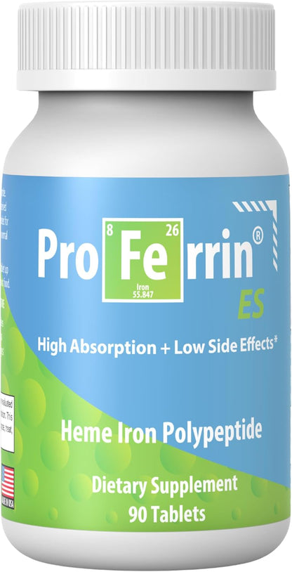 Proferrin ES Heme Iron Polypeptide Supplement 10.5 mg Tablets 90 Count