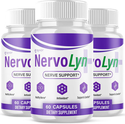 NervoLyn Supplement Capsules with Vitamins 180 Capsules (3 Pack)