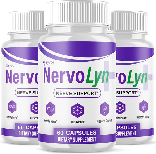 NervoLyn Supplement Capsules with Vitamins 180 Capsules (3 Pack)