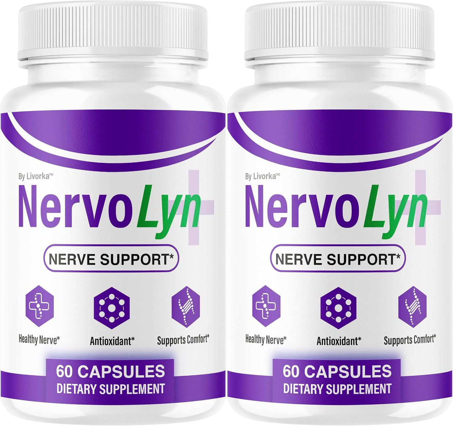 NervoLyn Advanced Supplement Capsules with Vitamins 120 Capsules (2 Pack)