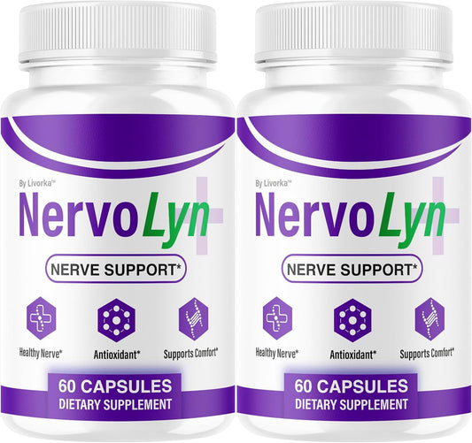 NervoLyn Advanced Supplement Capsules with Vitamins 120 Capsules (2 Pack)