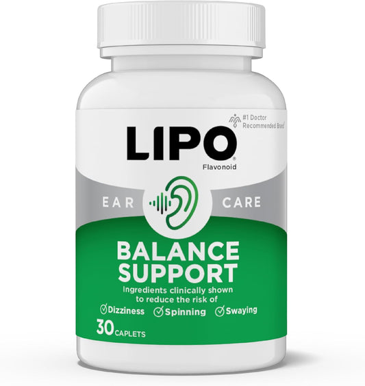 Lipo-Flavonoid Ear Health Supplement – Lemon Bioflavonoid Complex with Vitamins & Calcium, 150 Caplets