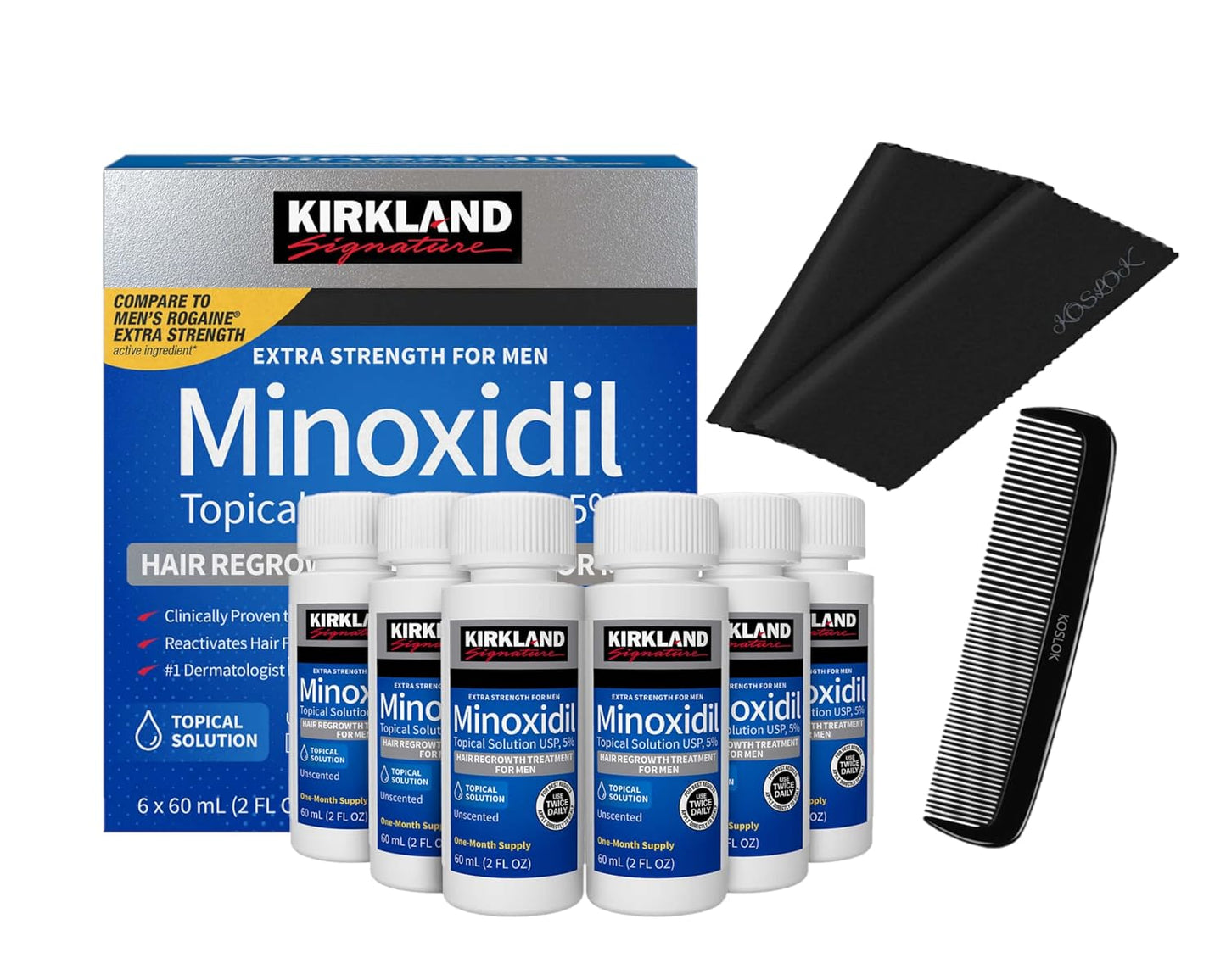Kirkland Minoxidil 5% Topical Solution for Men 12 fl oz 6 Month Supply