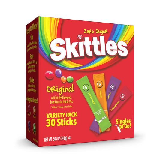 Singles To Go Skittles Variety Pack Zero Sugar Drink Mix 30 Servings